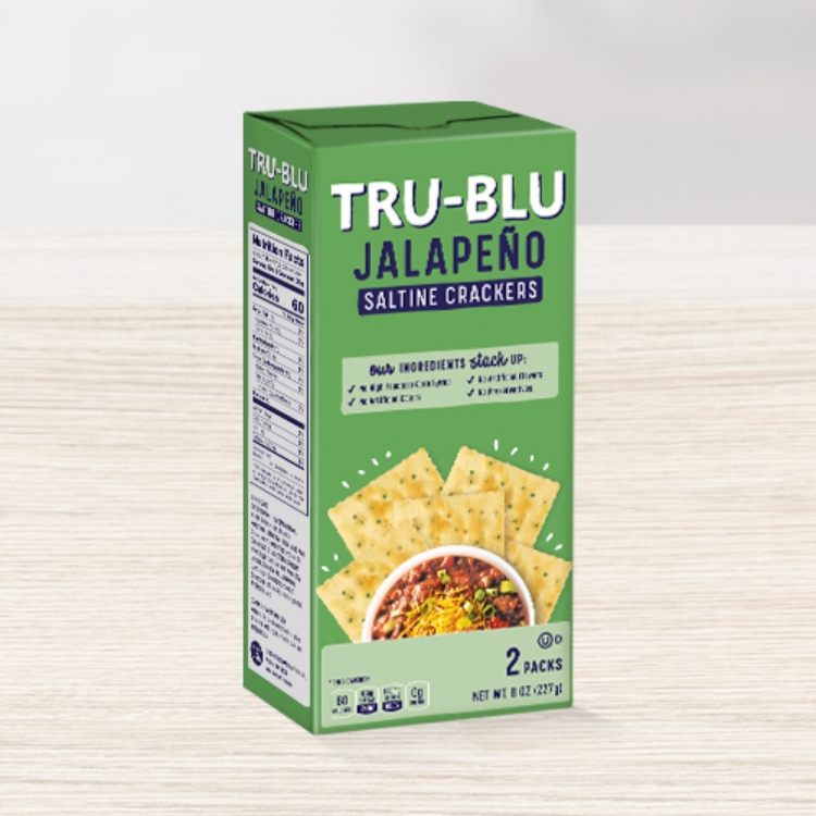 Tru-blu jalapeño saltine crackers