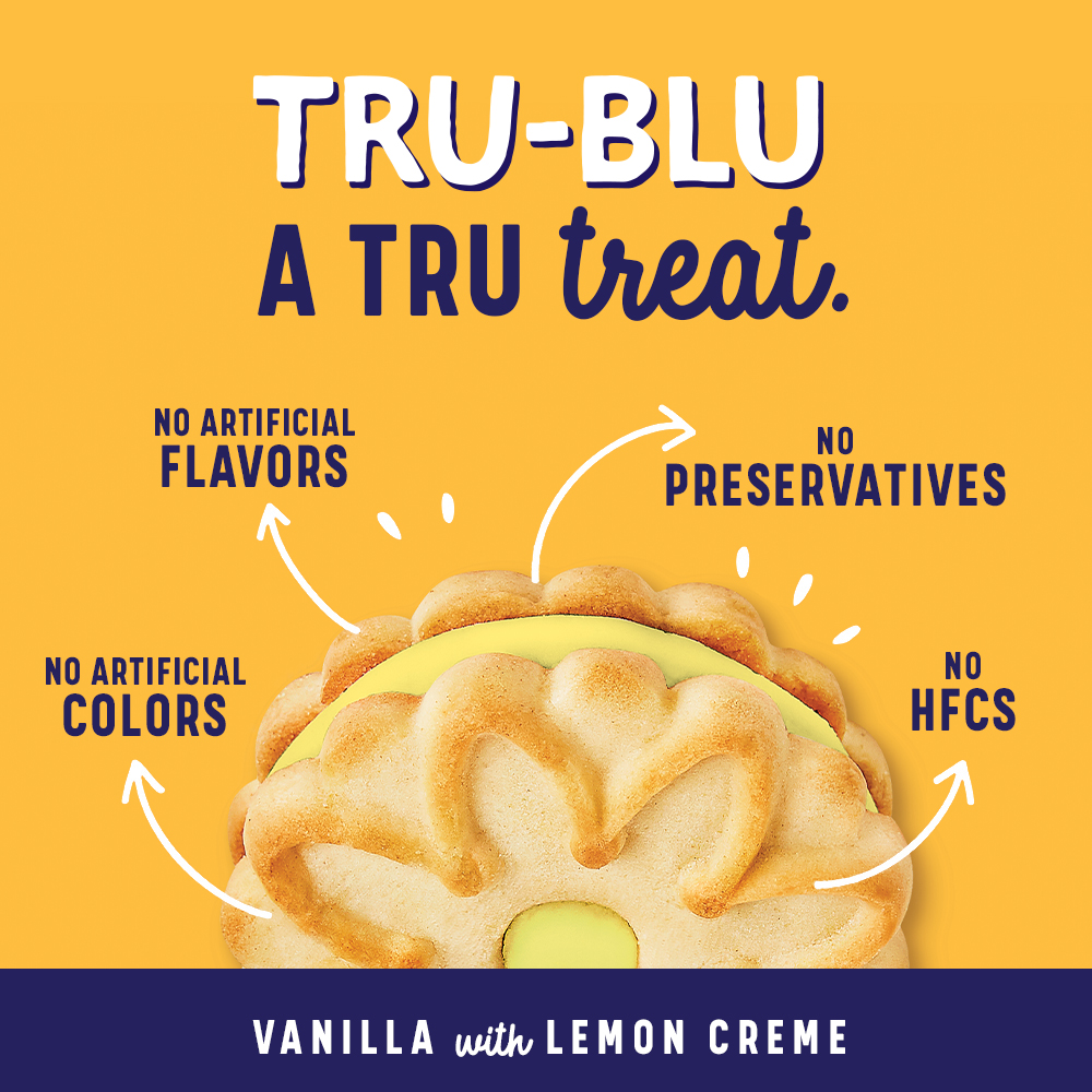 Tru-blu vanilla with lemon creme
